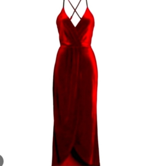 Frenchi Dresses & Skirts - Velour rose red Gown😍💋🤶💃
